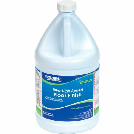 GLOBAL INDUSTRIAL Ultra High Speed Floor Finish, 1 Gallon Bottle, 6PK 640403